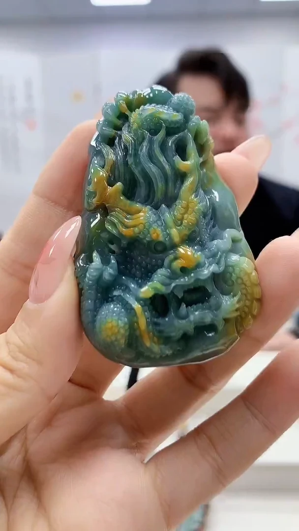 未镶嵌定制翡翠5060ty-毛货挂件55