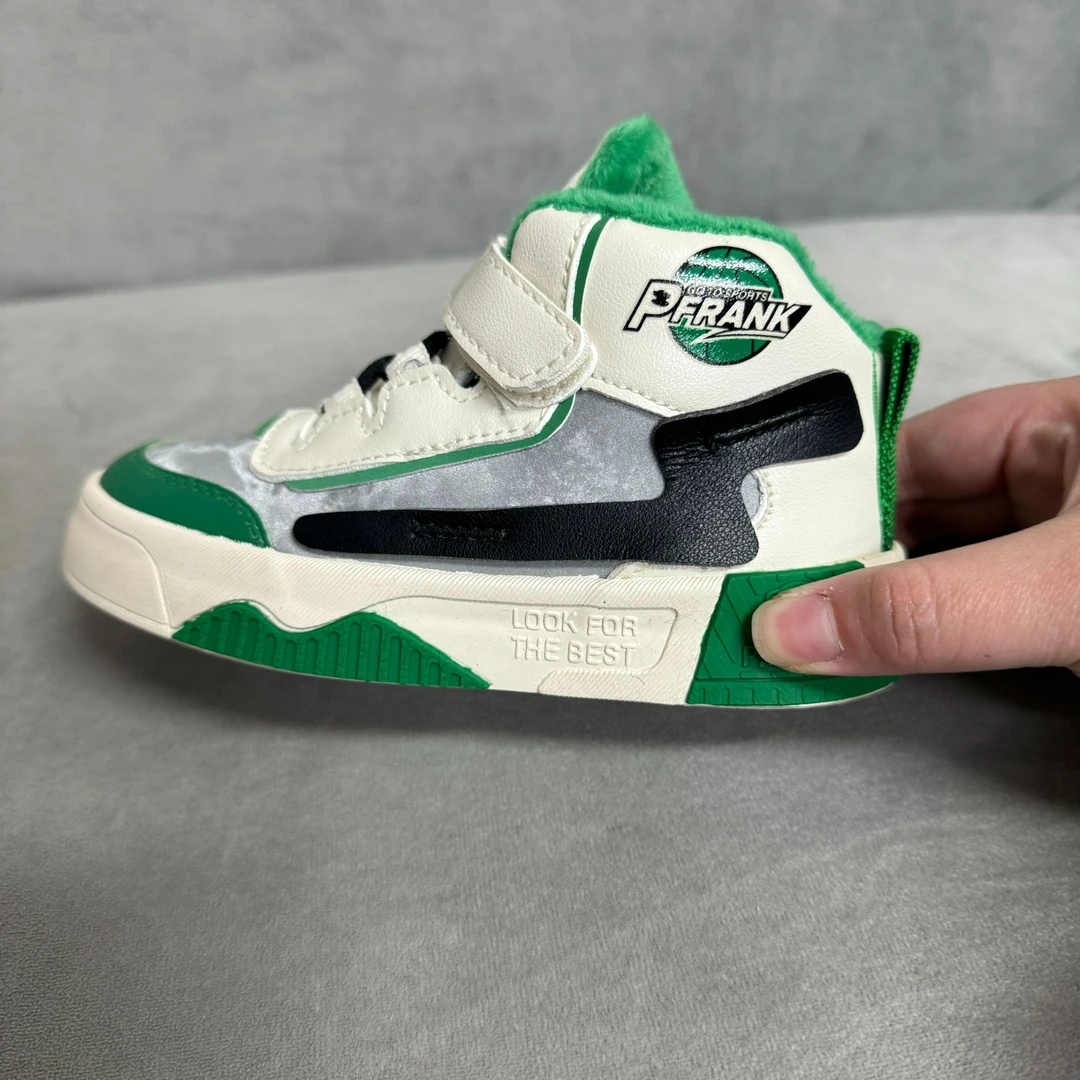 【嘻涵专属】1702冬季新款大棉童鞋儿童加绒板鞋高帮