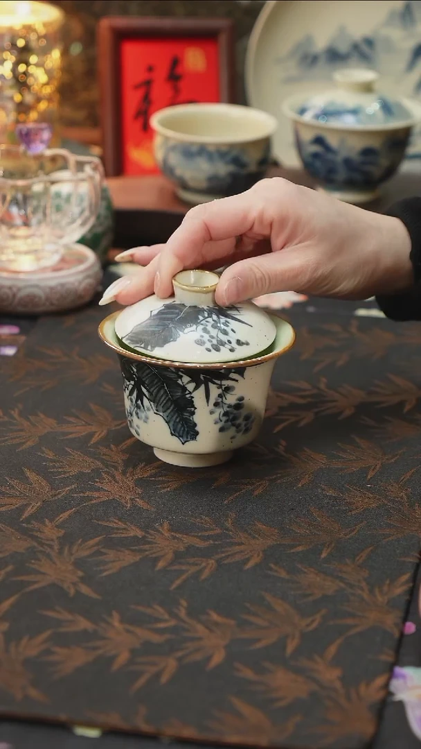 杯景德镇陶瓷杯碗柴烧多人