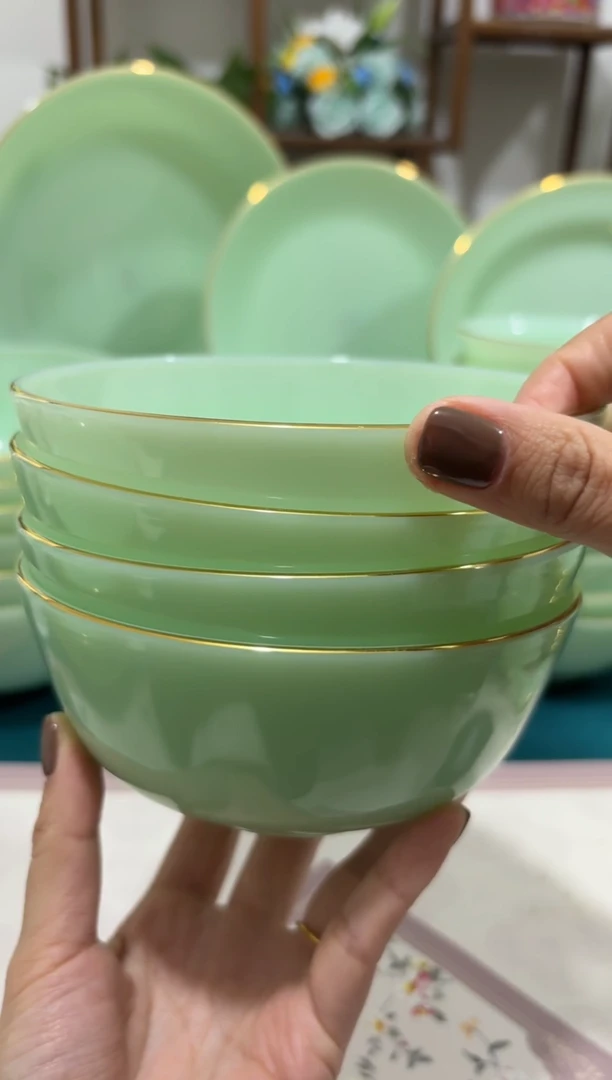 5.5英寸玉瓷碗4个口径13.8厘米