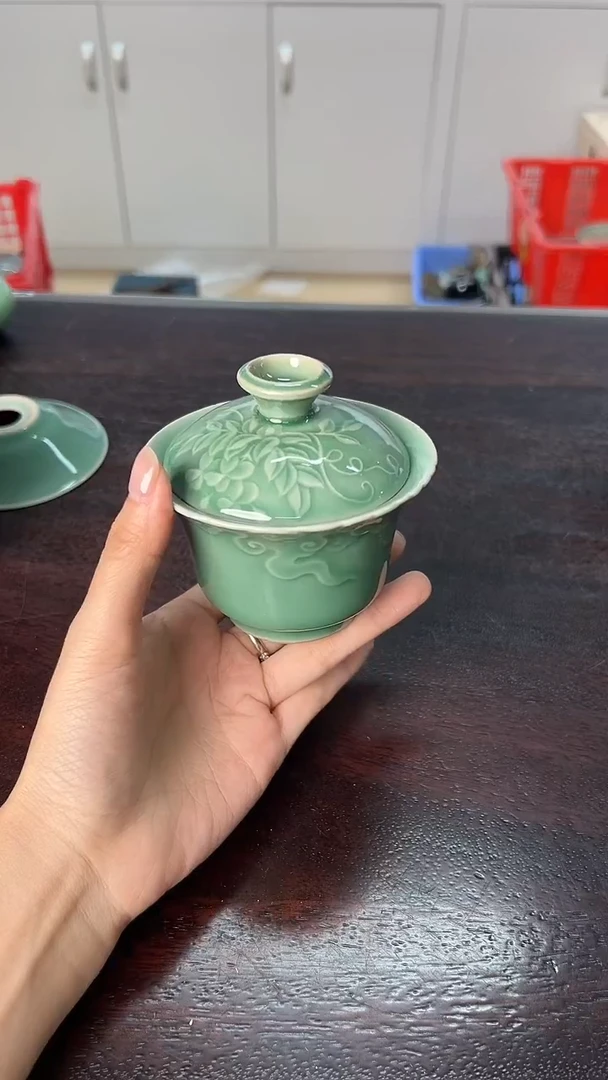 龙泉云间青瓷小米茶器