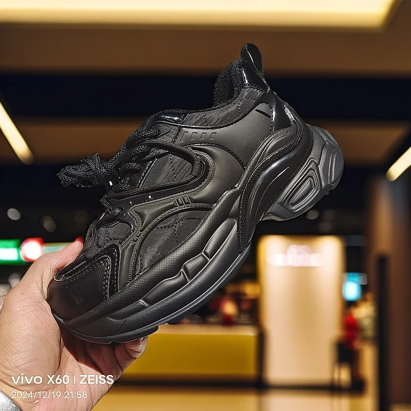 8553断码清仓清黑色老爹鞋女新款黑色休闲运动鞋潮松糕厚底增高鞋