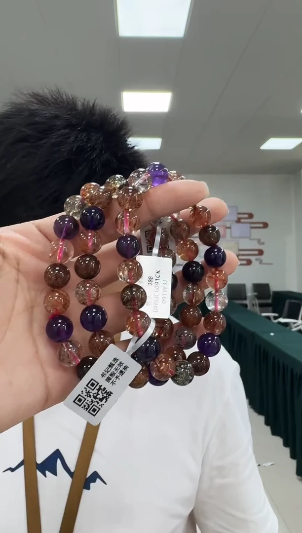 水晶手链未镶嵌6091CK 约9mm多样性发一件
