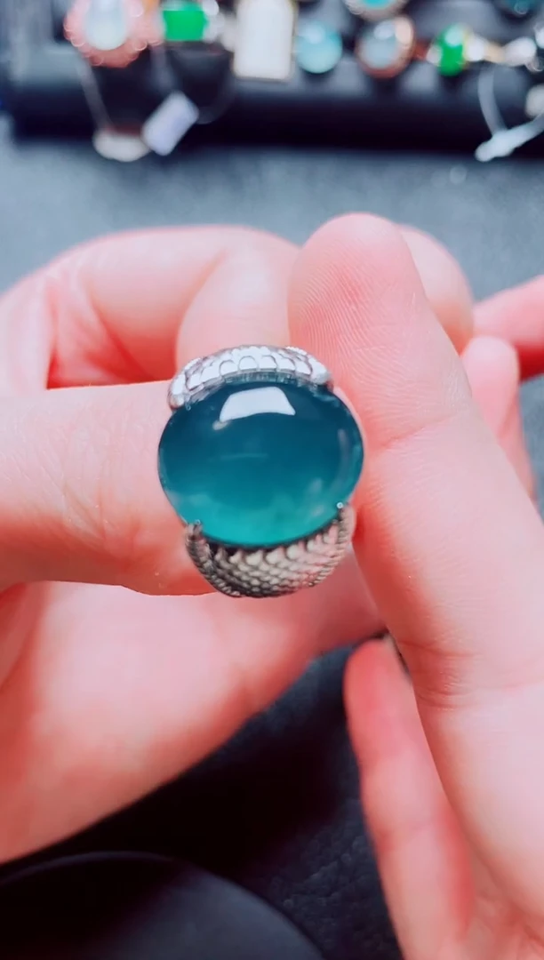 银S925镶嵌戒指翡翠1111