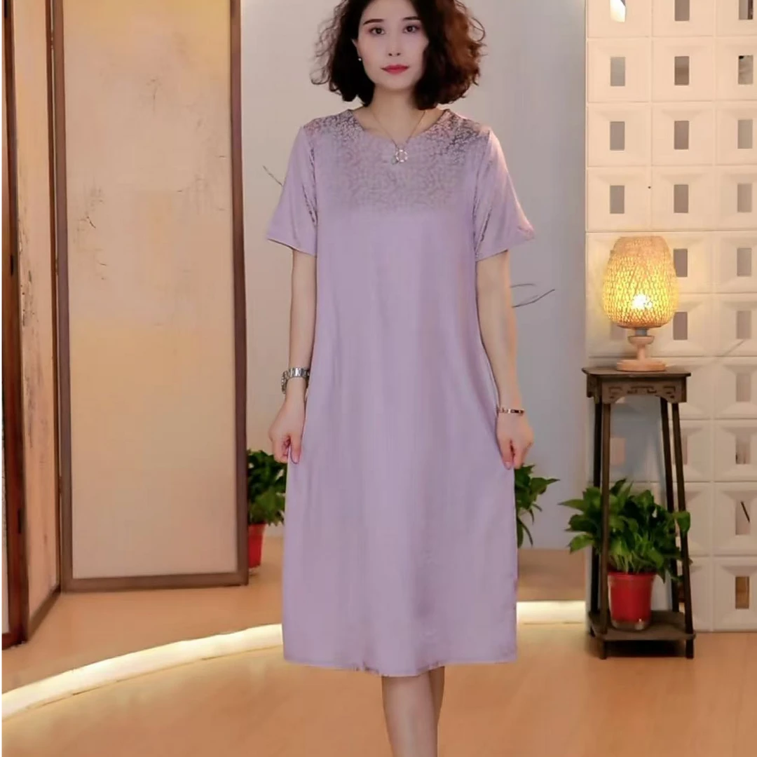 细碎花两色短袖连衣裙B2-18