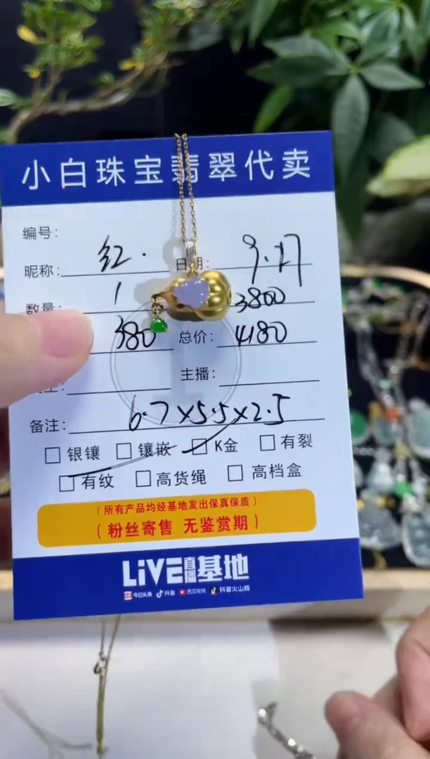 套链18K金镶嵌翡翠红**?设计款