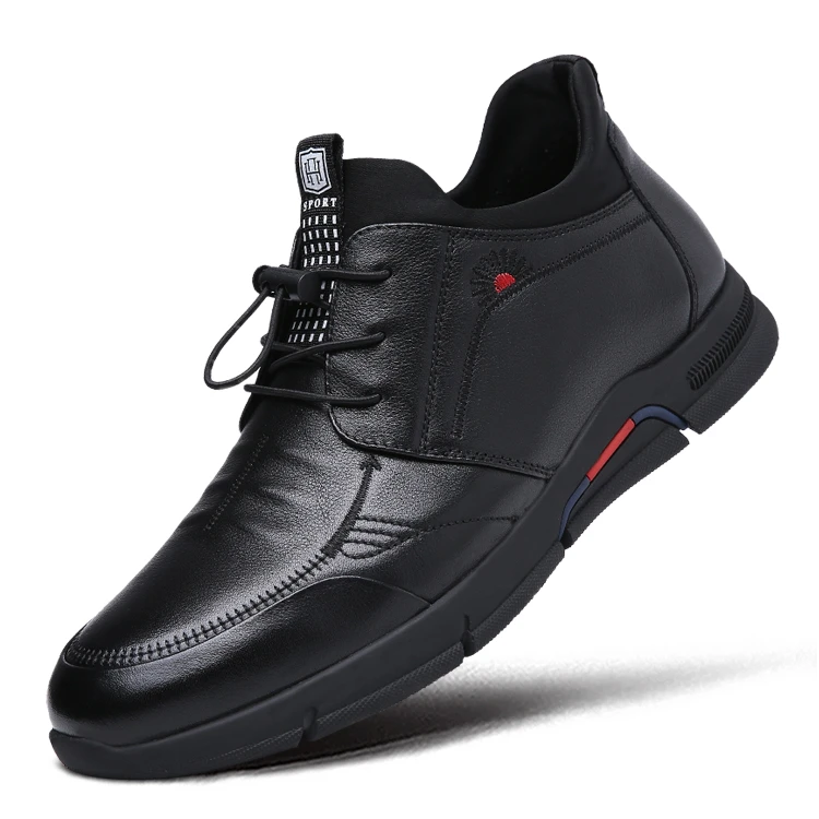 红蜻蜓男鞋春季通勤休闲皮鞋真皮头层牛皮防水旅游运动鞋加厚防滑