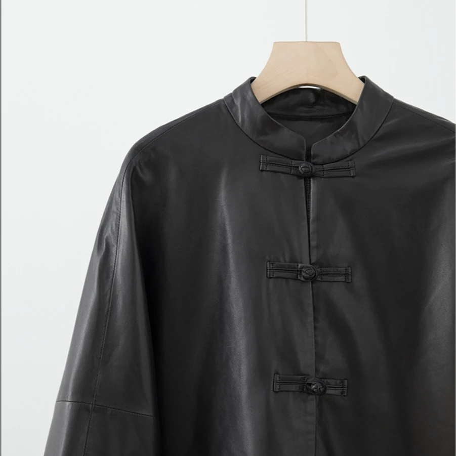 香云中式百搭时尚立领加厚皮衣外套PY3I1907