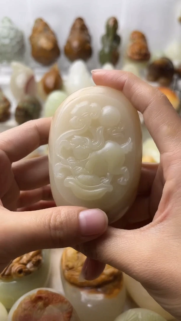 石材方解石棉纹正常不退换兔微瑕