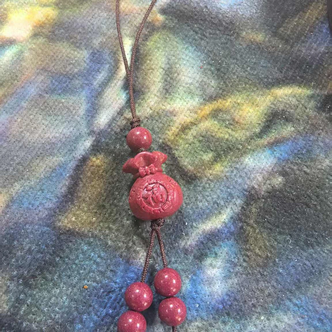 含辰砂工艺品高品质紫砂福袋万能挂