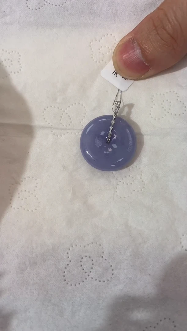 【闪购商品】翡翠颈饰18K金镶嵌天然缅甸a货翡翠