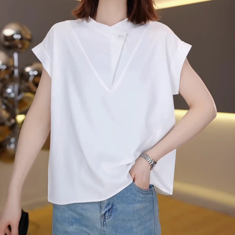 （夏季新品）气质百搭短袖T恤女2025新款显瘦T恤LK2501862