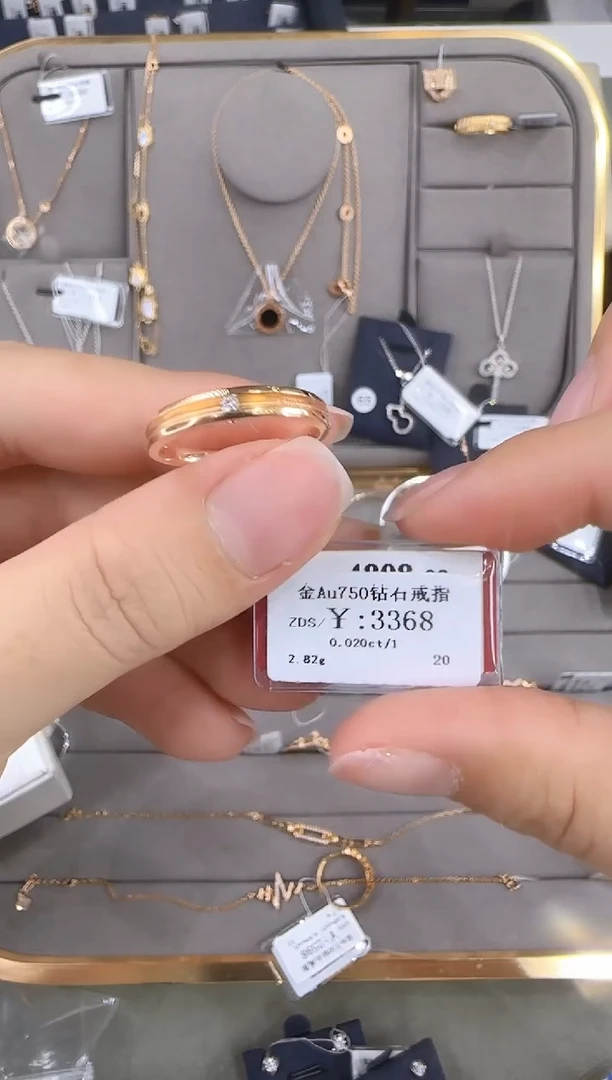 18K金镶嵌戒指/指环钻石2795