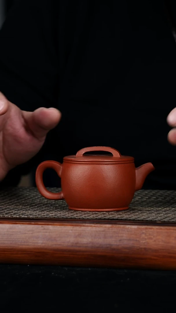 茶壶紫砂原矿朱泥汉瓦壶160cc