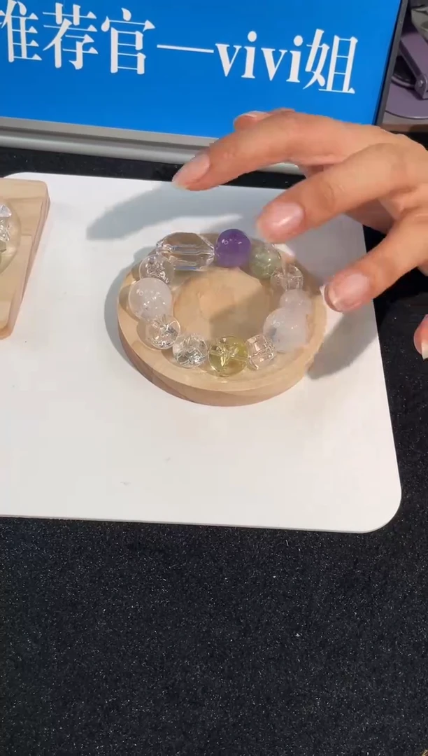 水晶手链未镶嵌6号爆闪黄阿赛单颗配件17mm