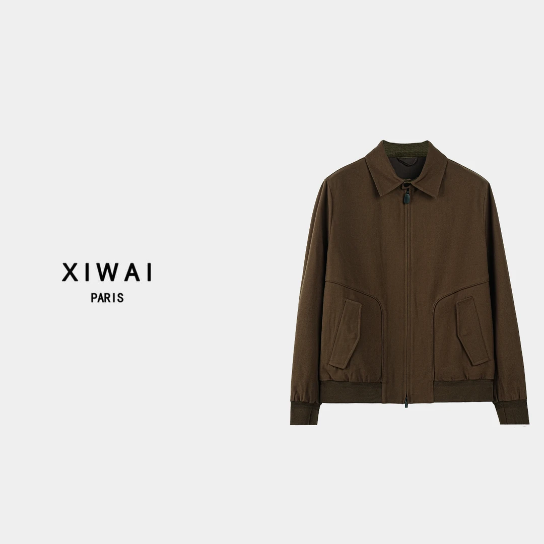 高定男装 春季新款25s男士男款翻领休闲男外套商务行政夹克 K004