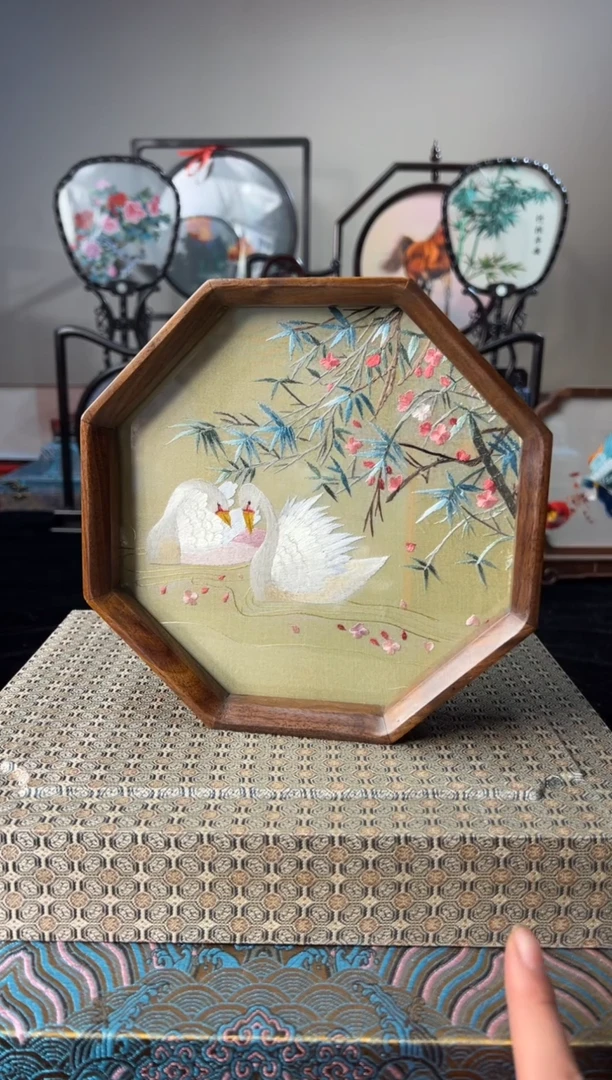 刺绣纯手工非遗苏绣双面绣摆件