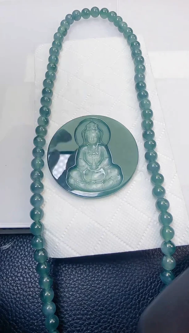 颈饰未镶嵌翡翠天然A货翡翠  多样性随机发其一