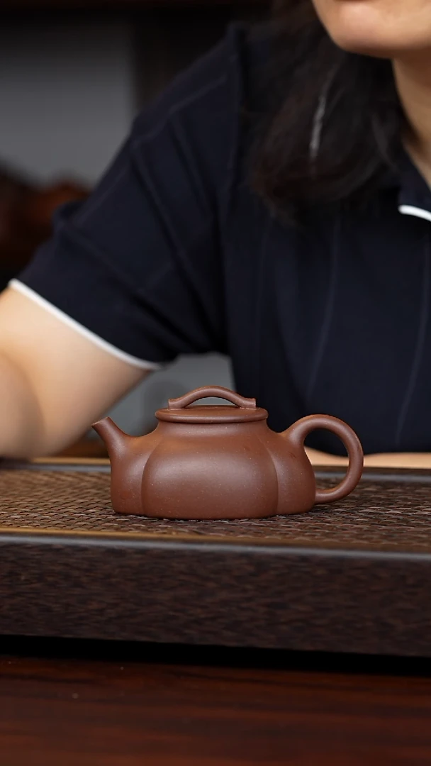 茶壶紫砂海棠180毫升丹壶溢香紫砂壶