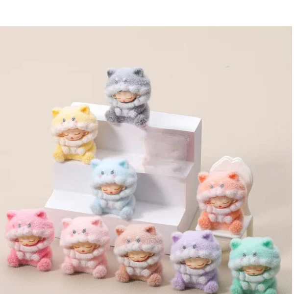 【直播拆+对对碰】植绒云梦 小熊系列树脂配件摆件