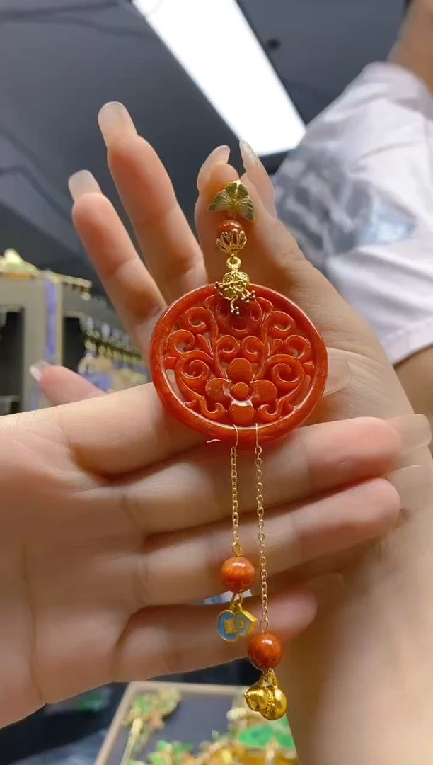 翡翠合金耳饰78翡翠压襟