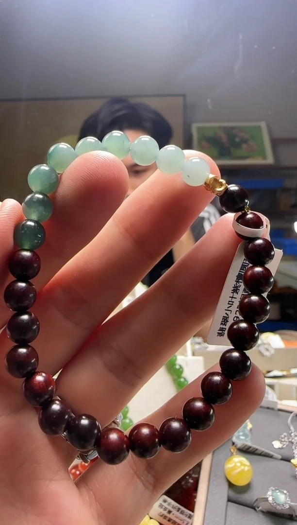 未镶嵌手串翡翠翡翠小叶紫檀圆珠手串