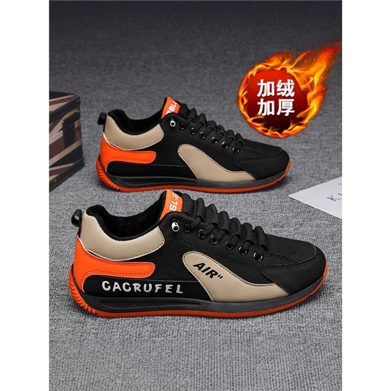 里奇·乔丹阿甘男鞋冬季加绒保暖二棉鞋男士一脚蹬休闲运动老爹潮