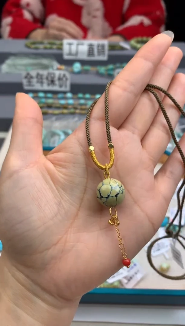 未镶嵌绿松石锁骨链茜.C53