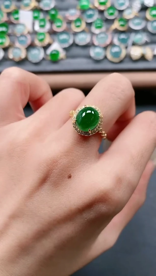 【闪购商品】翡翠戒指银S925镶嵌11111