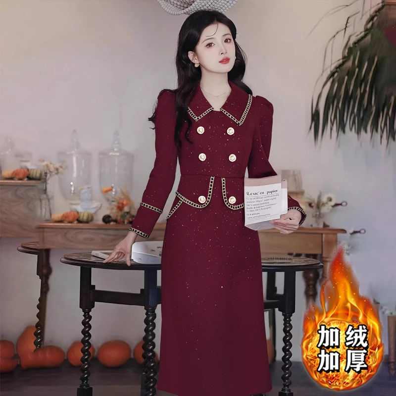 A2025新款法式高级感独特超好看气质高端精致小香风连衣裙女2684