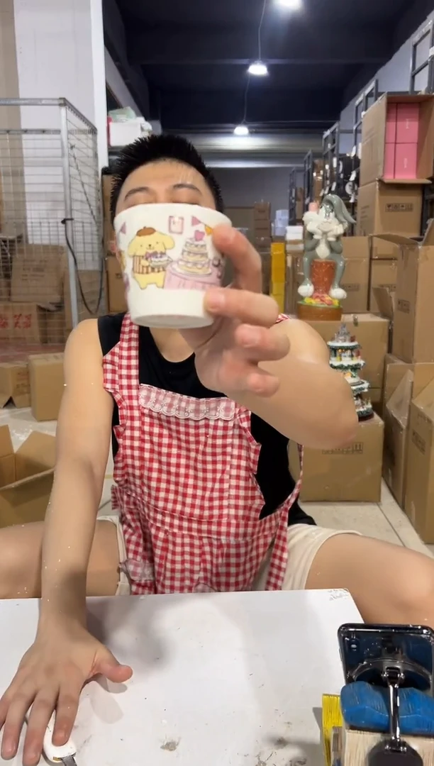 瓷片布丁狗小茶杯
