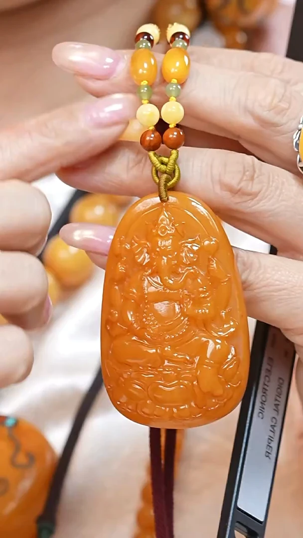蜜蜡颈饰未镶嵌4991天然蜜蜡珠宝奇石云端妖孽全部保真