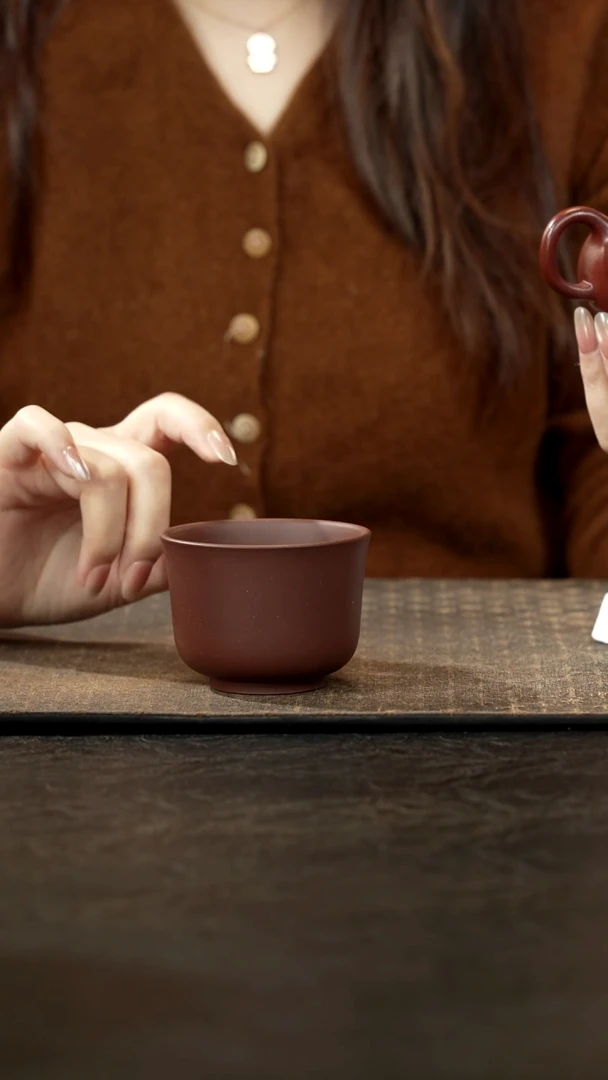 茶壶紫砂紫泥茗香杯100cc