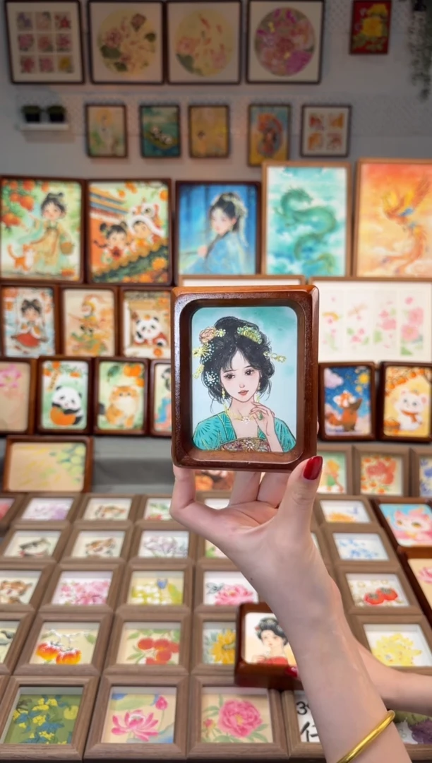 国画明眸少女 手绘国画4