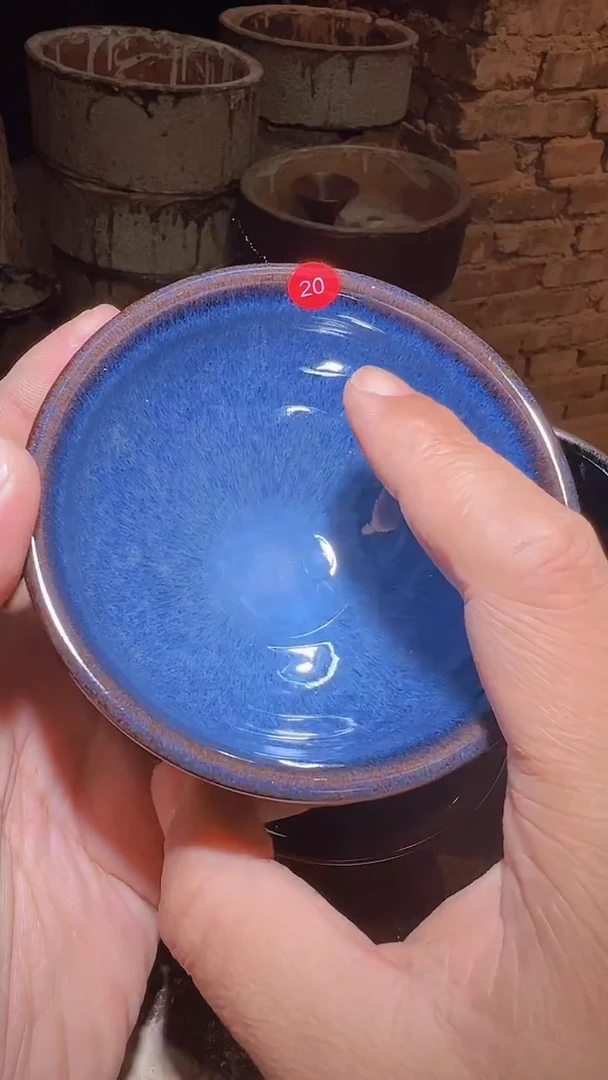 茶盏用****720光明龙窑回蓝建盏主人杯