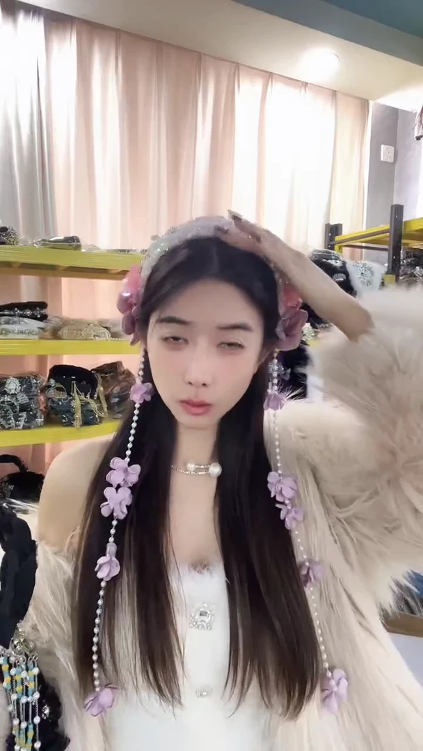 合金布艺粉色花落