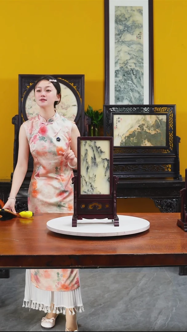 石材天然大理石画摆件