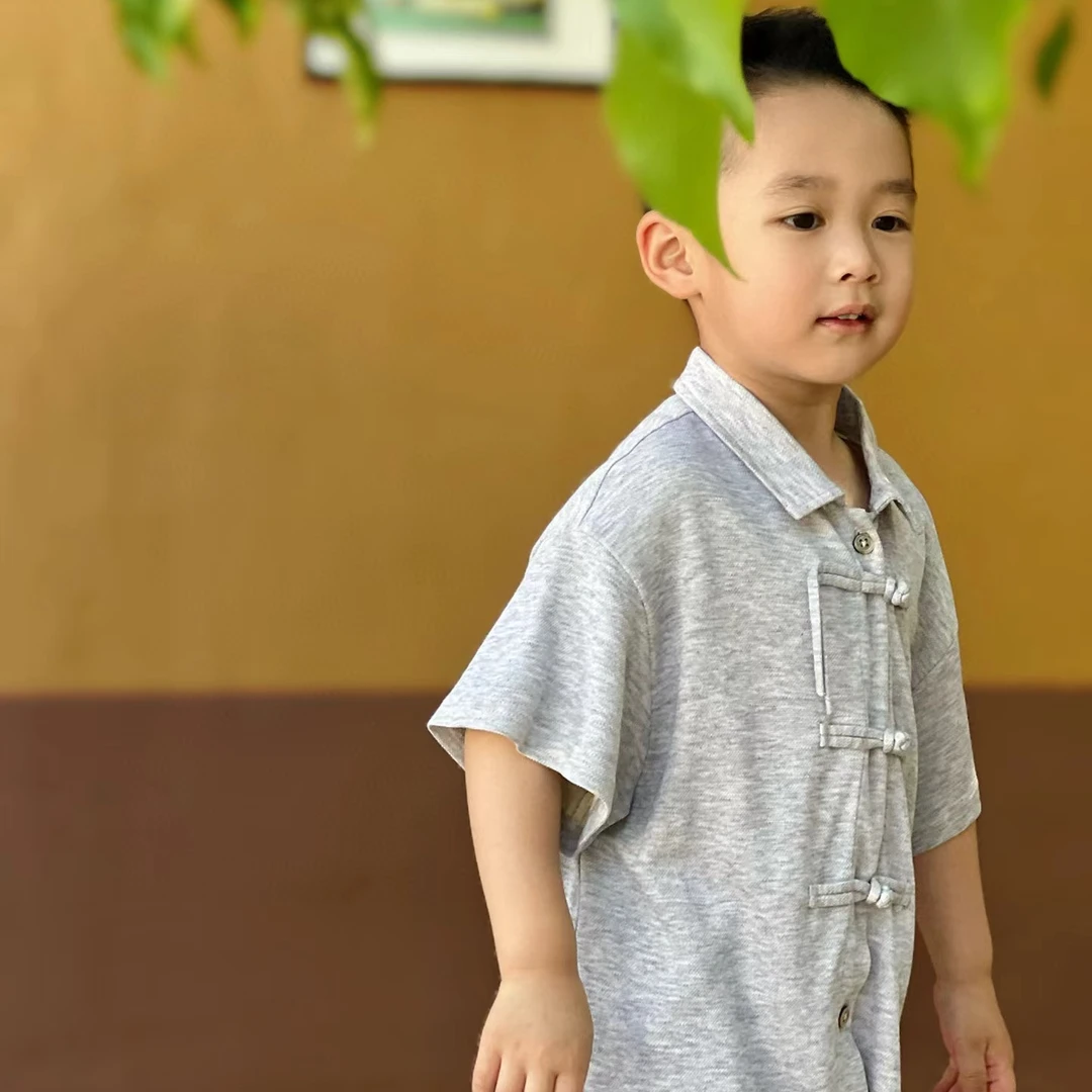 櫟丝御锦柞蚕丝儿童夏季上衣新中式家居服舒适 9624C969