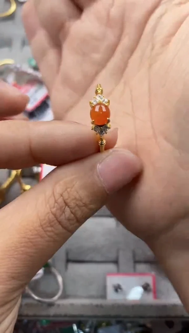 银S925镶嵌戒指翡翠333              7