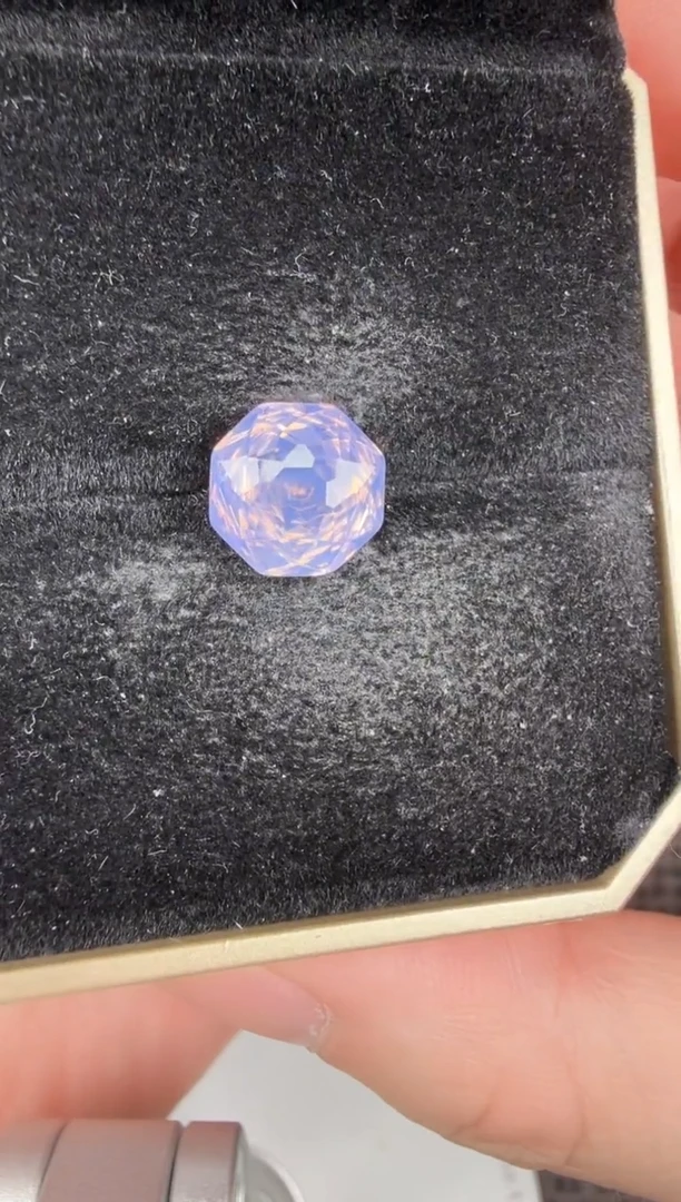 【闪购商品】水晶薰衣草花切未镶嵌1p-B00921