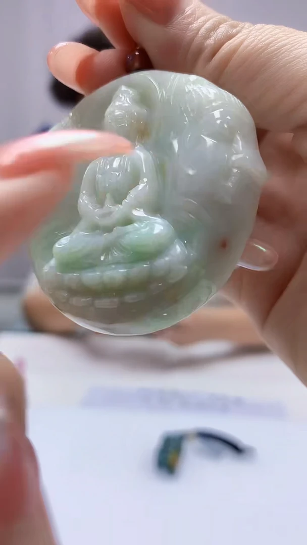 【闪购商品】定制翡翠未镶嵌4688DD-毛货挂件133