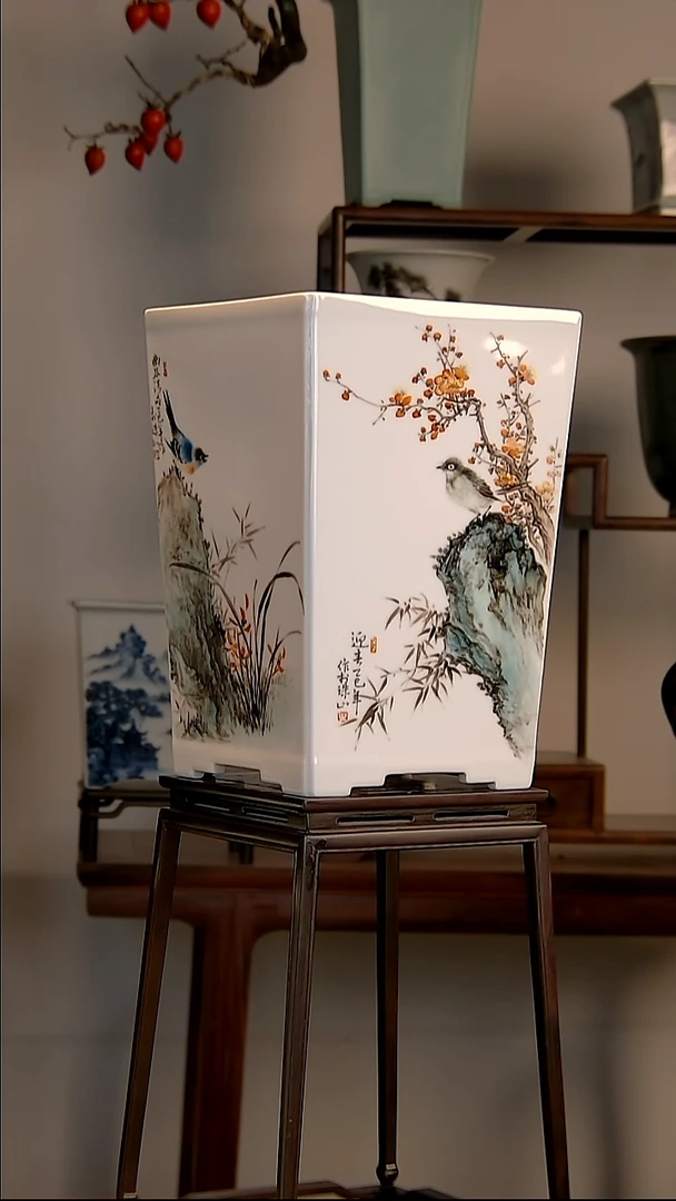 景德镇手工陶瓷花盆高28口19