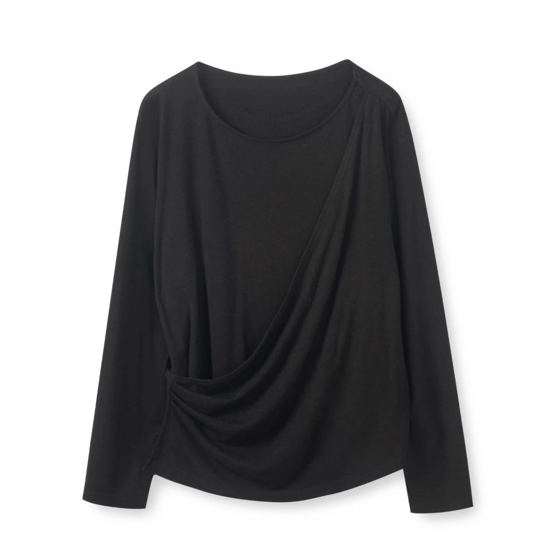 【反季】播broadcast春季假两件系带大码长袖T恤MDS1YD4040