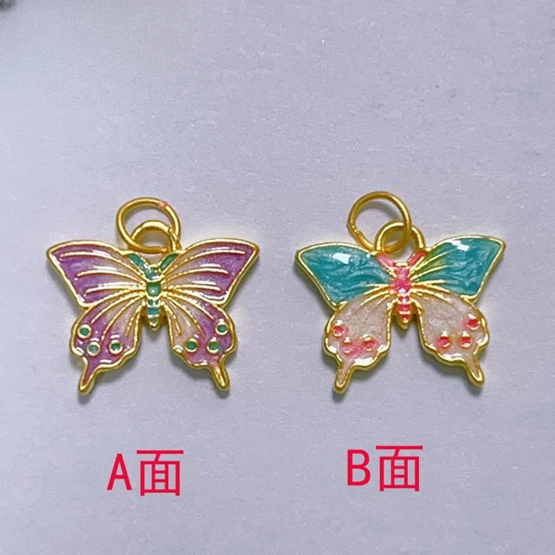 【敏敏专享】足金999投资金  5D硬金紫色蝴蝶配件送礼 HJD790