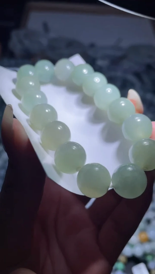 【闪购商品】定制翡翠未镶嵌天然缅甸A货翡翠手串6