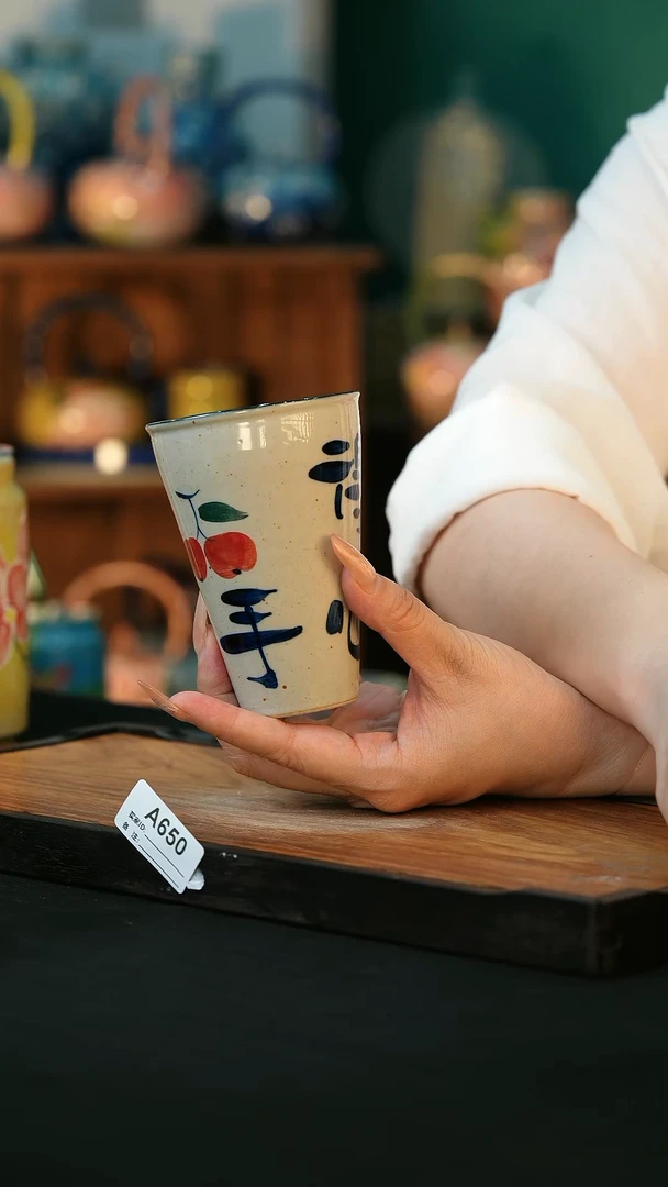 杯手绘心瓷陶瓷浮力