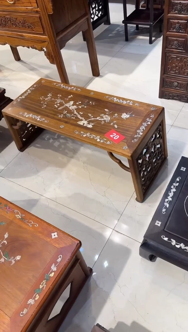 【闪购商品】木木艺缅花镶嵌鸟踏花枝案桌1280.888