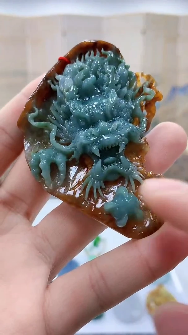 【闪购商品】定制翡翠未镶嵌4812bb-毛货挂件65