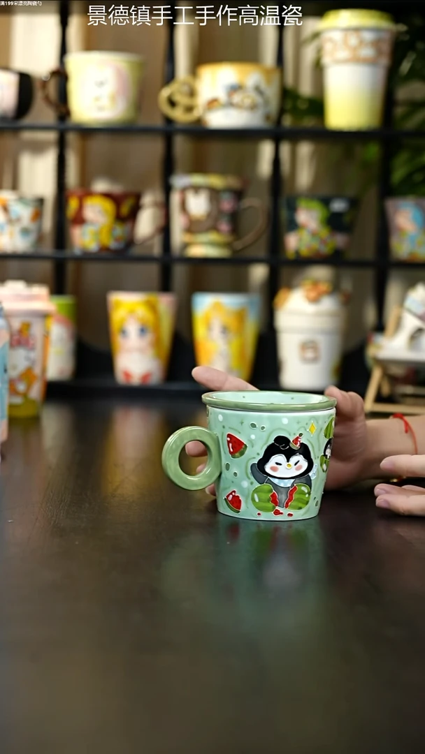杯子景德镇手绘杯子