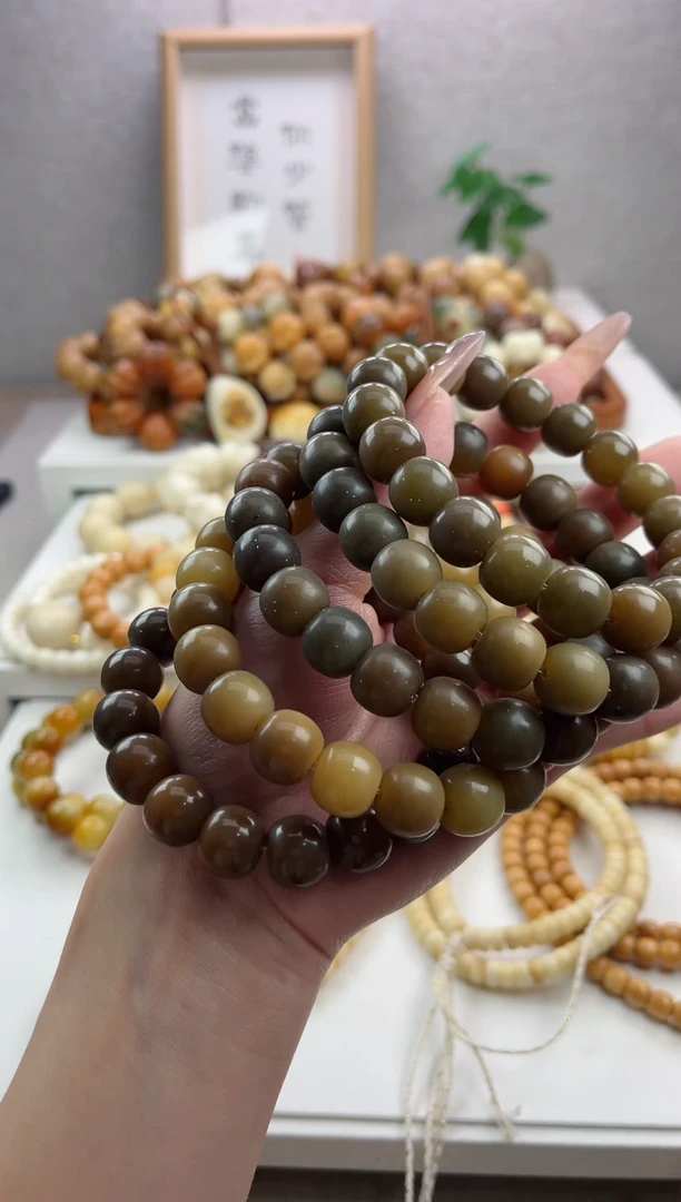 【闪购商品】菩提根/象牙果手串m261玉化苹果12.5mm随机
